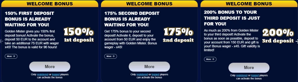 golden mister bonus