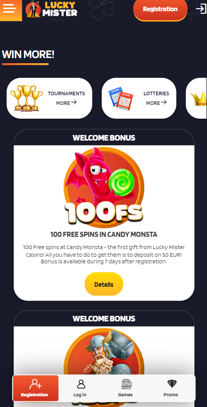 Lucky Mister mobile casino