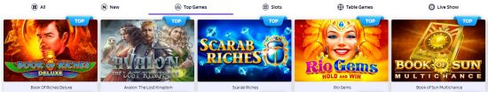 Popular games at Rabbit win