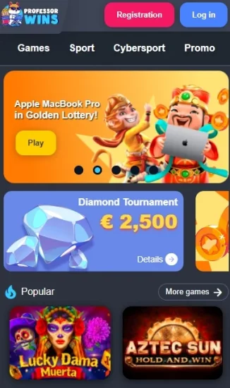 Professor Wins mobile casino