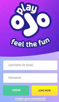 Registration at PlayOJO casino