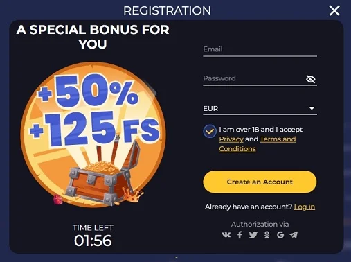 Registration at Richyleo Casino
