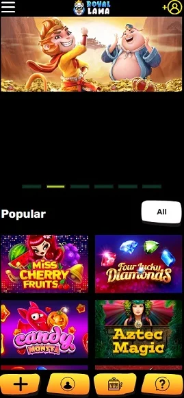 Royallama Casino mobile version