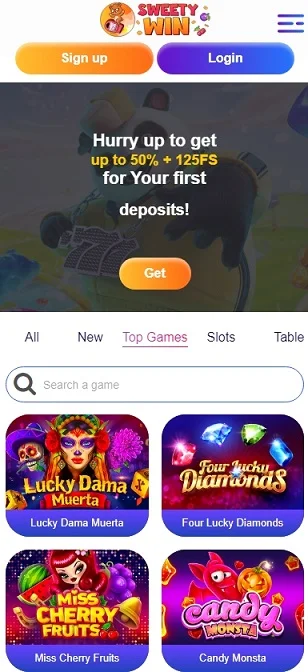 Sweety Win mobile