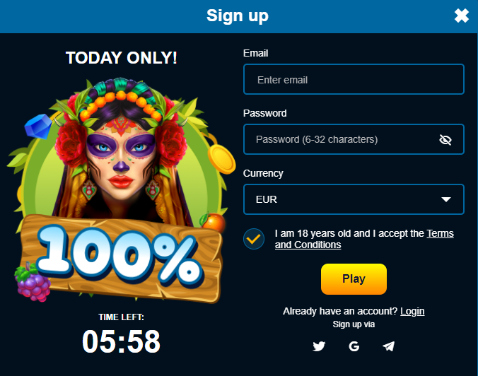 Tropicanza sign up